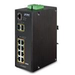 PLANET IGS-10020HPT Průmyslový Switch 8x 10/100/1000 PoE+ (270W) + 2x 100/1000 SFP, Management, -40 +75°C