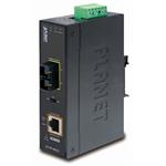 PLANET IGTP-802T konvertor RJ45/SC, 1Gbps, PoE injektor 802.3at, -40 až 75 st.C, IP30, ESD 12-48 V DC