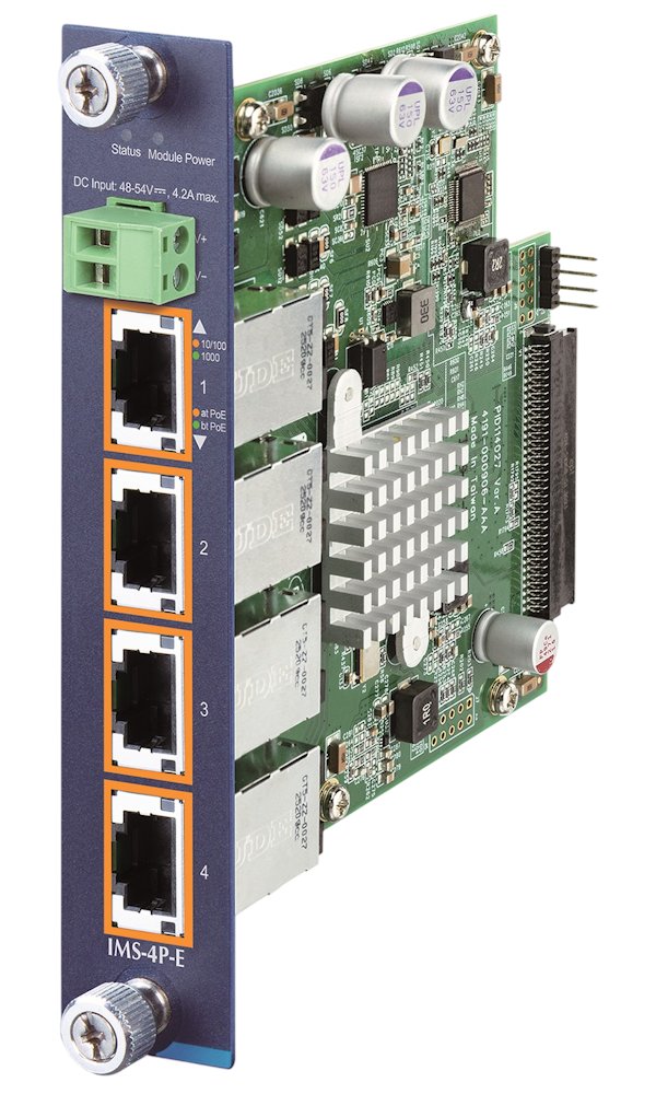 Planet IMS-4P-E modul, 4x GbE 802.3bt (POE++), 180W budget, pro switch IMS-6325-5