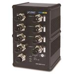 Planet ISW-800T-M12, 8x 10/100, DIN, vodotěsný IP67, EN50155, rozšířený teplotní rozsah -40~75 st.C