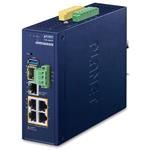 Planet IVR-300FP Enterprise router/FW VPN/VLAN/QoS/HA/AP kontr, 2xWAN(SD-WAN), 3xLAN,1xSFP,4xPoE, IP30,-40/75st,48-54VD