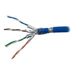 PLANET kabel SFTP, drát, Cat 6A, 4p, 500MHz, LS0H, stíněný každý pár, Planet Elite, modrý, Dca, cena za 1m na desítky m