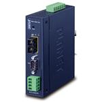 PLANET průmyslový konvertor RS-232/422/485 na IP, 1x COM, 1x 100Base-FX SC SM 30km, 9-48VDC, 24VAC, -40~+75°C ICS-2102TS