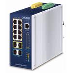 Planet průmyslový L3 PoE switch,8x1Gb +2x1Gb/2,5Gb SFP +2x10Gb SFP+, 802.3bt 90/360W,-40 až 75°C, dual IGS-6329-8UP2S2X