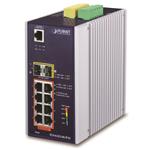 Planet průmyslový L3 PoE switch, 8x1Gb + 2x1Gb SFP, 802.3bt 90/360W, -40 až 75°C, dual 48-56VDC, fanless IGS-6325-8UP2S