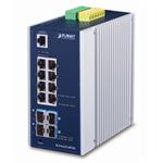 Planet průmyslový L3 switch, 8x1Gb + 4x 1/10Gb SFP+, -40 až 75°C, 12-48VDC, IP30, fanless IGS-6325-8T4X