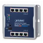 PLANET průmyslový/nástěnný PoE switch 8x 1Gb, 8x PoE 802.3at 30/120W, IP30, 48-56V, -20/+60st, fanless WGS-818HP