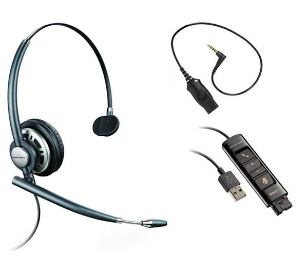 Plantronics ENCOREPRO HW710 bezdrôtová náhlavná súprava na jedno ucho + DA80 + MO300 203822-01
