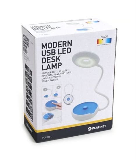 PLATINET lampička 3,5W bílo-modráPDL03BE 5907595438254