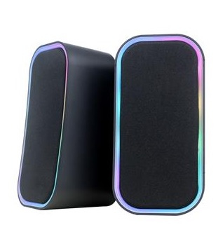 PLATINET OMEGA REPRODUKTORY STEREO 2.0 6W RMS RGB Bluetooth USB 3,5 mm Audio černý OGG135