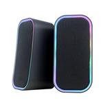 PLATINET OMEGA REPRODUKTORY STEREO 2.0 6W RMS RGB Bluetooth USB 3,5 mm Audio černý OGG135