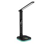 Platinet PDL711RGBB stolní LED lampa stmívatelná, bezdrátové nabíjení, hodiny, černá PLADL711RGBB