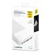 PLATINET POWER BANK 20000mAh Polymer ABS Texture White PMPB20W706W