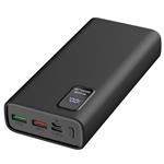 PLATINET POWER BANK 30000mAh Polymer PD 3.0 QC 3.0 LED Screen Black PMPB30WQC728B