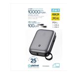 PLATINET POWER BANK COMPACT 10000 MAH 20W PD WITH CABLE PMPB1020C