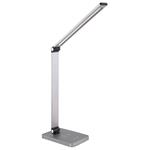 Platinet stolní LED lampa 10W stmívatelná, dotykové ovládání, bezdrátové nabíjení, USB port, stříbrn PLADLL888AG