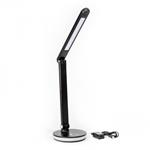 Platinet stolní LED lampa 12W stmívatelná, dotykové ovládání, USB port, černá PLADLL400RGBN