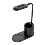 Platinet stolní LED lampa 3W, bezdrátové nabíjení, černá PLADLL1930N