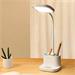 Platinet stolní LED lampa 5W, integrovaná baterie 2400mAh, USB port, bílá PLADLL008BL