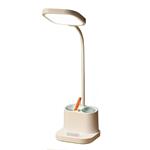 Platinet stolní LED lampa 5W, integrovaná baterie 2400mAh, USB port, bílá PLADLL008BL