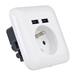 PLATINET ZÁSUVKA FRANCOUZSKÁ + 2 USB 2.1A PWSF2U