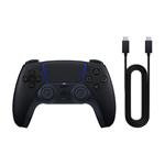 PlayStation DualSense Wireless Controller, midnight black + USB Cable [CFI-ZCT2W]