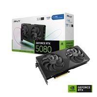 PNY VGA Nvidia GeForce RTX 5080 16GB OC Dual Fan slim, RTX 5080 OC, 16GB GDDR7, 3xDP, 1xHDMI VCG508016DFSXPB1-O