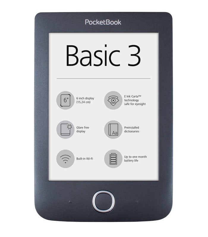 Pocketbook 614+ Basic 3, Black PB614W-2-E-WW