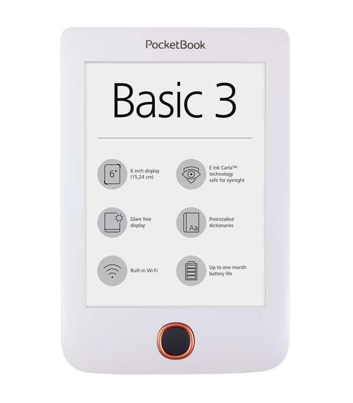 Pocketbook 614+ Basic 3, White PB614W-2-D-WW