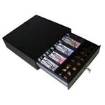 Pokladnicna penazna zásuvka CLUX-350, RJ11, 12-24V.,kabel,černá, 3540 CashDrawer 100-049