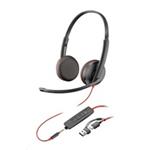 Poly náhlavní souprava Blackwire 3225, 3,5 mm jack + USB-C/A adaptér, stereo (bulk) 8X229A6