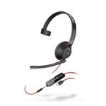 Poly náhlavní souprava Blackwire 5210, 3,5 mm jack + USB-C/A adaptér, mono (bulk) 8X230A6