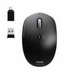 PORT bezdrátová myš COMBO PRO, 2,4 Ghz & Bluetooth, USB-A/C, černá 900707