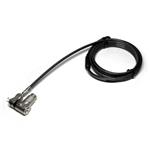 PORT CONNECT Bezpečnostní univerzální kabel, 2 klíče, stříbrná 3567049012342
