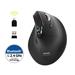 PORT CONNECT ERGO AUDITOR, ergonomická Bluetooth a 2,4GHz bezdrátová nabíjecí myš, USB-C, černá 3567049102043