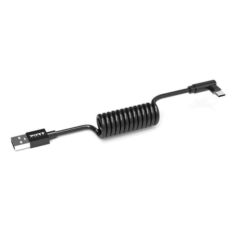 PORT CONNECT Spring cable USB-A do USB-C, 10 PACK, 900063/10 3567042030756