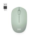 PORT CONNECT Wireless COLLECTION, bezdrátová myš, USB-A a USB-C dongle, 2.4Ghz, 1600DPI, olivová 3567049005436