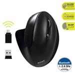 PORT vertikální bezdrátová ergonomická myš, BT, 2,4 GHz, USB-A/C, pro praváky, černá 900706-BT