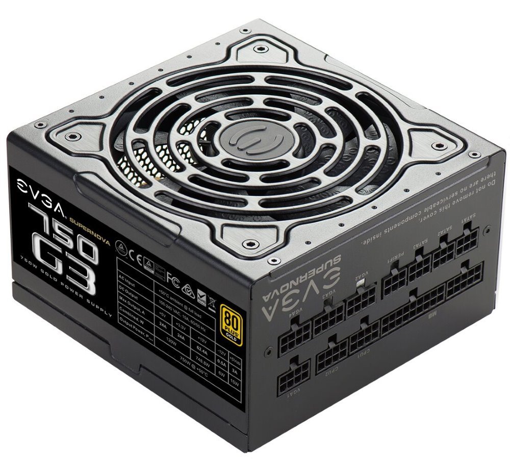 POŠKOZENÝ OBAL - EVGA zdroj SuperNOVA 750 G3 / 750W / modulární kabeláž / 80 Plus GOLD CASEV0304V