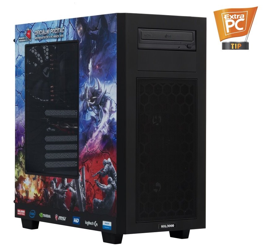 POUŽITÉ - HAL3000 Herní sestava MČR Pro 2016/ Intel i5-6500/ 16GB/ 120GB SSD + 1TB/ GTX 960/ DVD/ W10 PCHS2073V
