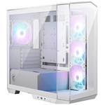 POUŽITÉ - MSI skříň MAG PANO M100R PZ White/ bez zdroje/ levé a přední sklo/ 4x 120 mm A-RGB fan/ 1x 306-7G24R28-HH9-VYP