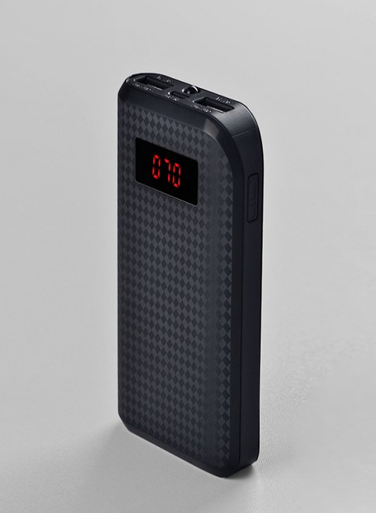 Power bank 10.000 mAh - design carbon - černý AA-1004