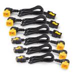 Power Cord Kit (6 ea),Locking,C13toC14 (90Dg),1.2m AP8704R-WW