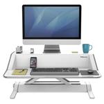 Pracovná stanica, Sit-Stand Lotus, biela, plast-kov, Fellowes felfsitstandbl