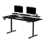 Pracovný stôl, elektricky nastaviteľná výška, 160X70 cm, 72-117 cm, HIGHLANDER XXL BLACK, čierny, U UDESK-HGXL-BB