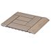 Prechodová lišta G21 pro WPC dlaždice indický teak 30x75 cm rovná PRL5