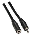 Predĺžovací audio kábel Jack (3.5mm) samec - Jack (3.5mm) samica, 3m, čierna, Logo blister