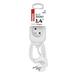 Predlžovací kábel 1,4 m / 2 zásuvka / biely / PVC / 1 mm2 8592920140277