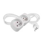 Predlžovací kábel 1,4 m / 2 zásuvka / biely / PVC / 1 mm2 8592920140277