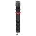 Predlžovací kábel 1,5 m/3 zásuvky/vypínač/stolný držiak/USB/čierny/PVC/1,5 mm2 8592920133996
